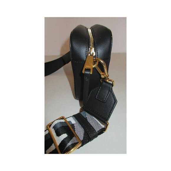 Furla Brava Mini Straw & Black Leather Summer Crossbody Shoulder Bag NWOT - Picture 6 of 11